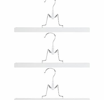 John Lewis Clamp Hangers, Pack of 3, White