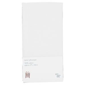 John Lewis Cot / Cotbed Pillowcase, White