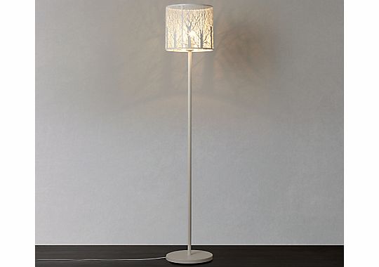 John Lewis Devon Floor Lamp, White, Large