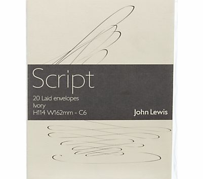 John Lewis Envelopes, Ivory, Pack of 20
