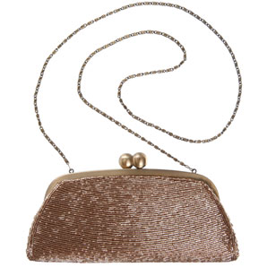 John Lewis Framed Evening Clutch Bag, Champagne