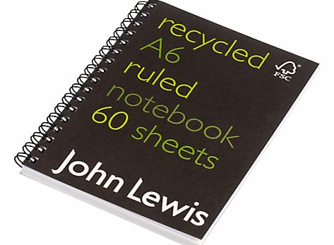 John Lewis FSC Recycled Notebook, A6