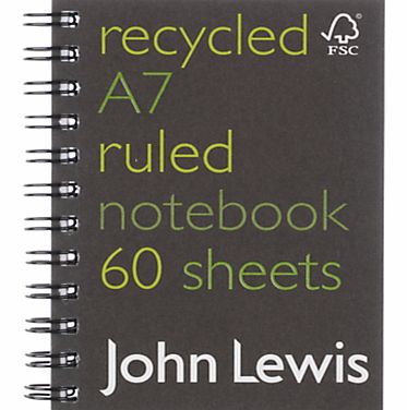 John Lewis FSC Recycled Notebook, A7