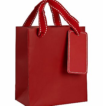 John Lewis Gift Bag, Red, Mini
