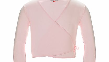 John Lewis Girl Ballet Wrap Cardigan, Pink