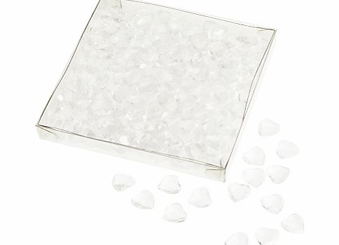 John Lewis Heart Table Scatters, Clear