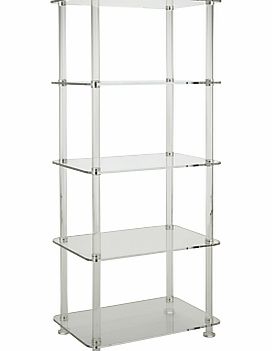 Ice 5 Tier Bookcase, Clear