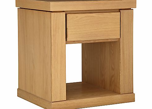 John Lewis Keep Oak 1 Drawer Bedside Tea Tray, Oak