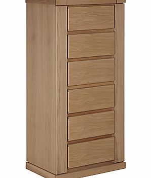 John Lewis Keep Oak 6 Drawer Mirror Chest, Oak
