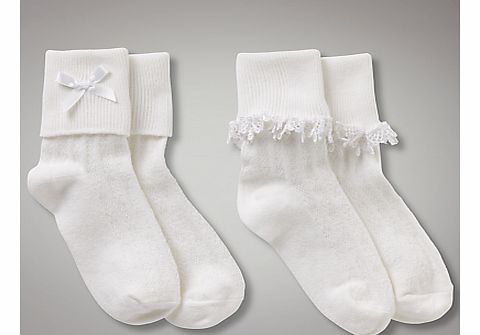 Lace Trim Socks, Pack of 2