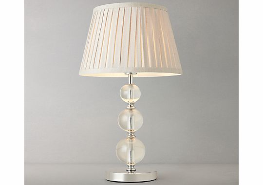 John Lewis Lavinia Glass Ball Table Lamp, Clear