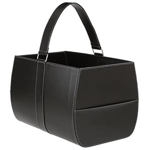 John Lewis Leather Magazine Holder- Black