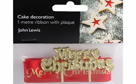 Merry Christmas Plaque and Ribbon