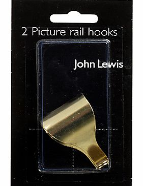 John Lewis Picture Rail Hooks, Pack of 2