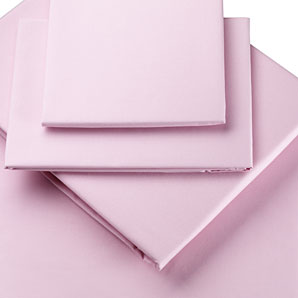 Polycotton Percale Flat Sheet, Pretty Pink, Single