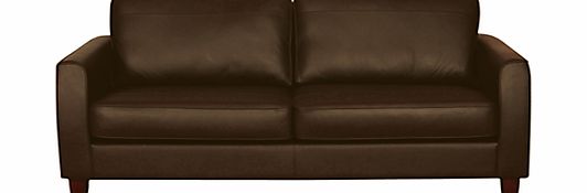 John Lewis Portia Medium Leather Sofa with Dark