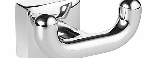 John Lewis Pure Double Robe Hook, Chrome