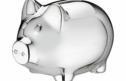 John Lewis Silver Plated Piggy Bank