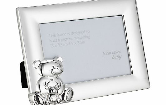 Silver Plated Teddy Frame, 13 x 9.5cm