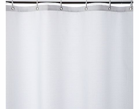 Slub Shower Curtain, White
