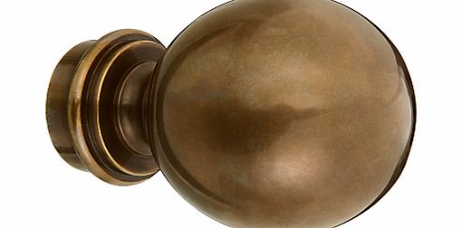 John Lewis Solid Brass Ball Finial, Dia.28mm