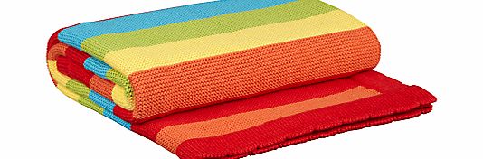 Striped Pram Baby Blanket, Rainbow