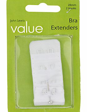 John Lewis The Basics Bra Extender, White