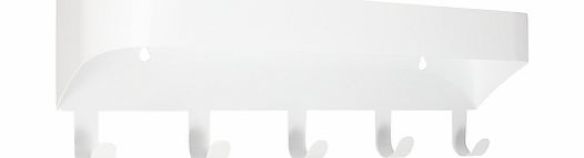 John Lewis White Metal 5 Hook Rack