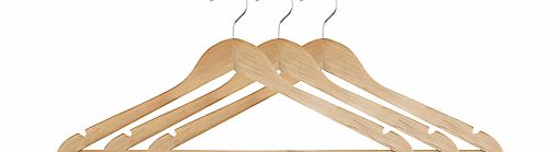 John Lewis Wooden Clothes Hangers, Set of 6
