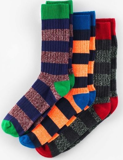 Johnnie  b, 1669[^]35022433 3 Pack Chunky Socks Twisted Yarn Stripe Johnnie