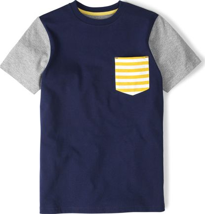 Johnnie  b, 1669[^]34748822 Colourblock T-shirt Navy/Grey Marl Johnnie b,