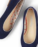 Leather Ballet Flats, Navy Suede 34511287
