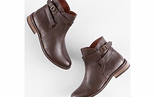 Johnnie  b Leather Buckle Boots, Brown 34186098