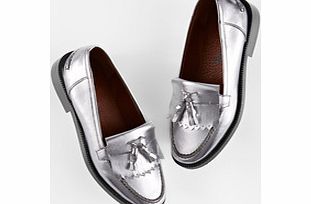Johnnie  b Leather Loafers, Silver Metallic 34186932