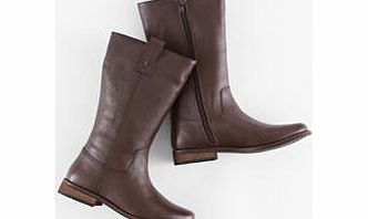 Long Leather Boots, Brown 34186049