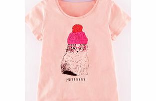 Scoop Neck Graphic T-shirt, Dusk Pink/Bobble