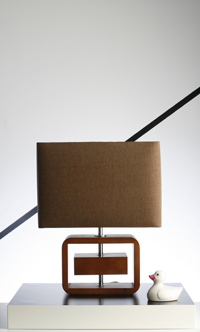 Modern Wooden Table Lamp With Rectangular