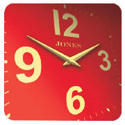 & Co Red Clock