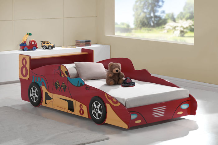 F1 Red Racer Car Bed