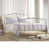 Joseph 135cm Maple - Clearance Product Double Bedframe in Silver finished Metal