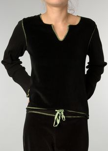 Astra long sleeve velour top