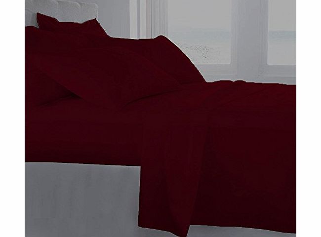 JOYSLEEP Love2Sleep EGYPTIAN COTTON FITTED SHEET HOTEL QUALITY - KING SIZE DEEP RED