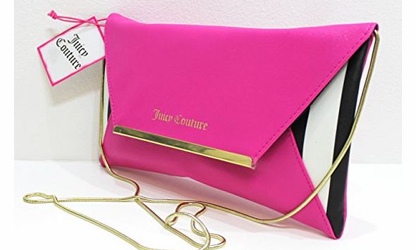 Juicy Couture  parfums pink clutch bag / shoulder purse with gold chain * new
