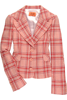 Juicy Couture Plaid single breasted jacket