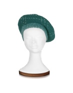 Sea Green Wool Knit Beret Hat