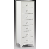 Cameo Chest in Rubberwood with 7 Drawers in White finish