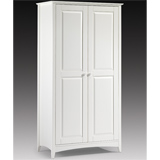 Cameo Wardrobe in Rubberwood with 2 Doors in White finish