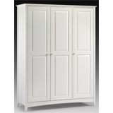 Cameo Wardrobe in Rubberwood with 3 Doors in White finish