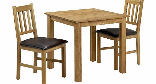 Julian Bowen Coxmoor Square Dining Table Set with 2 Chairs, Light Oak