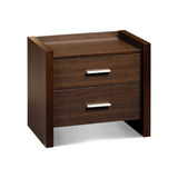 Julian Bowen Havanna Bedside Cabinet with 2 Drawers in Composite Board with Wenge finish